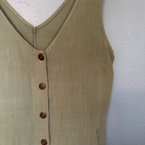 AMAZON Olive Green Buttoned Jumpsuit - Picture 8 of 8